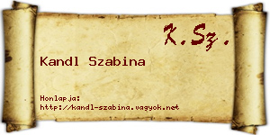 Kandl Szabina névjegykártya